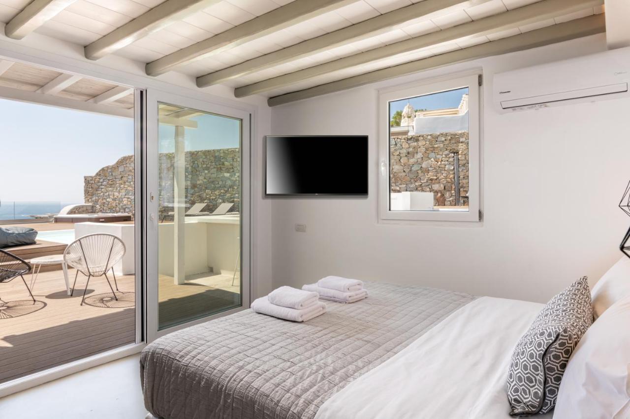 Villa In Mykonos - 6 Bedroom - 1Km From Mykonos Town - Infinity Pool - Sunset View Exteriör bild